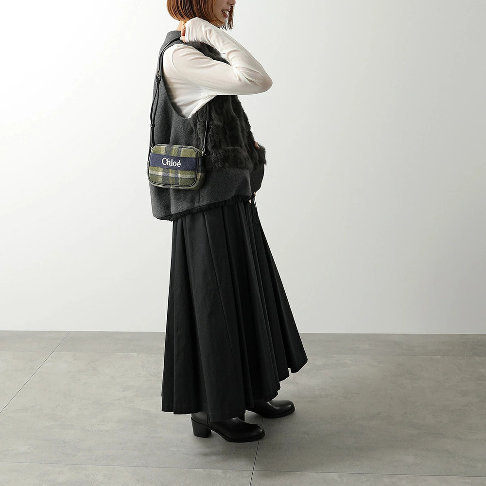 Chloe shoulder bag checkered felt flocked CARREAUX